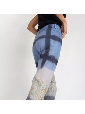 Collina Strada Runway Hand Dyed Straight Leg Jeans Size S